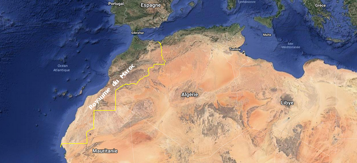 Mappa del Marocco